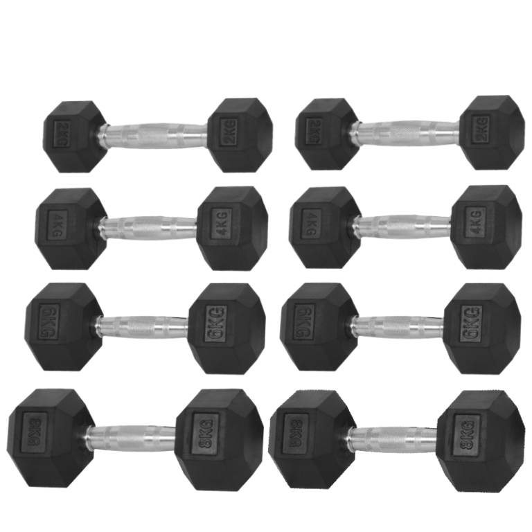 Svarta Hantlar med kromhandtag