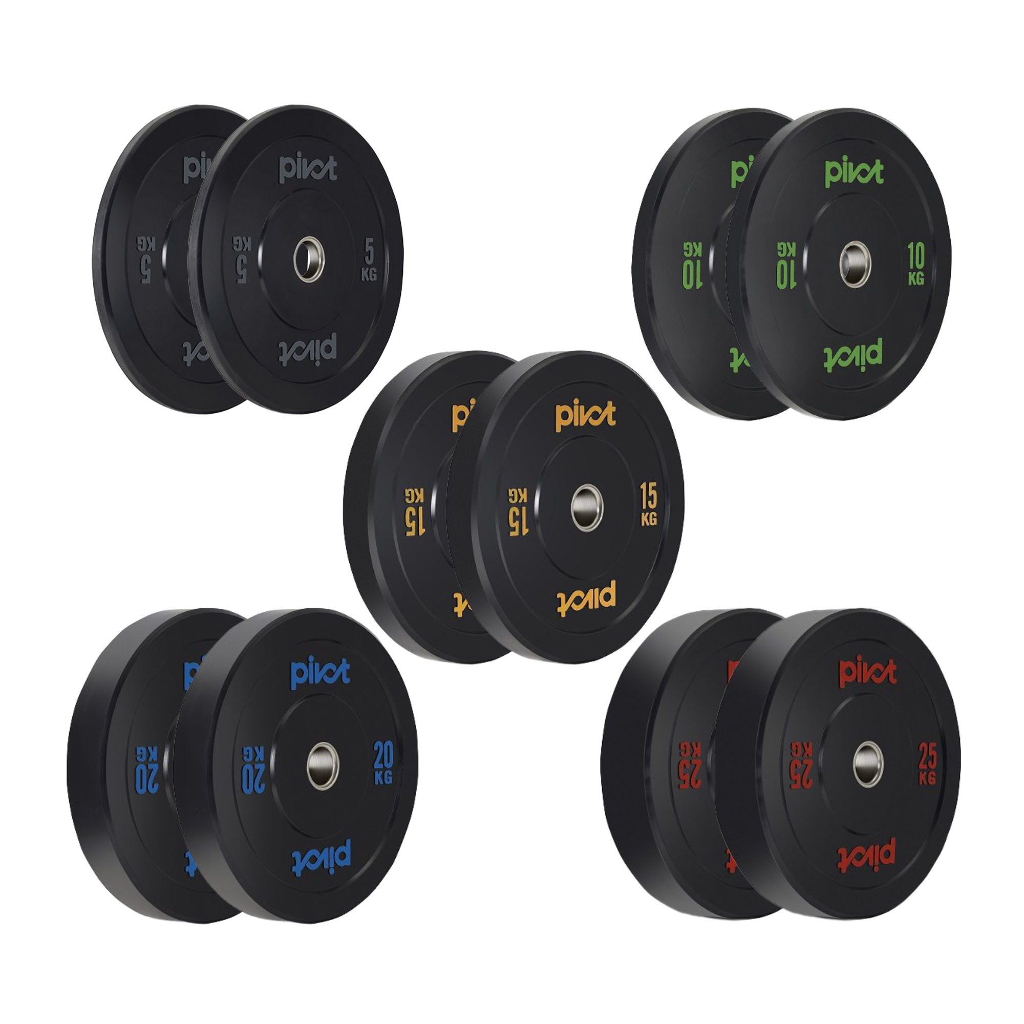 Pro Training Bumper Plate viktpaket 150kg