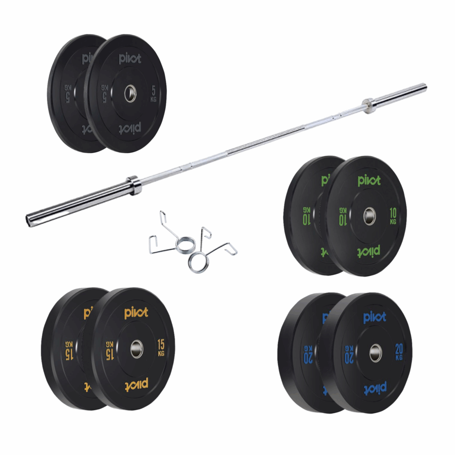 Skivstångsset Pro Training Bumper Plates 120kg