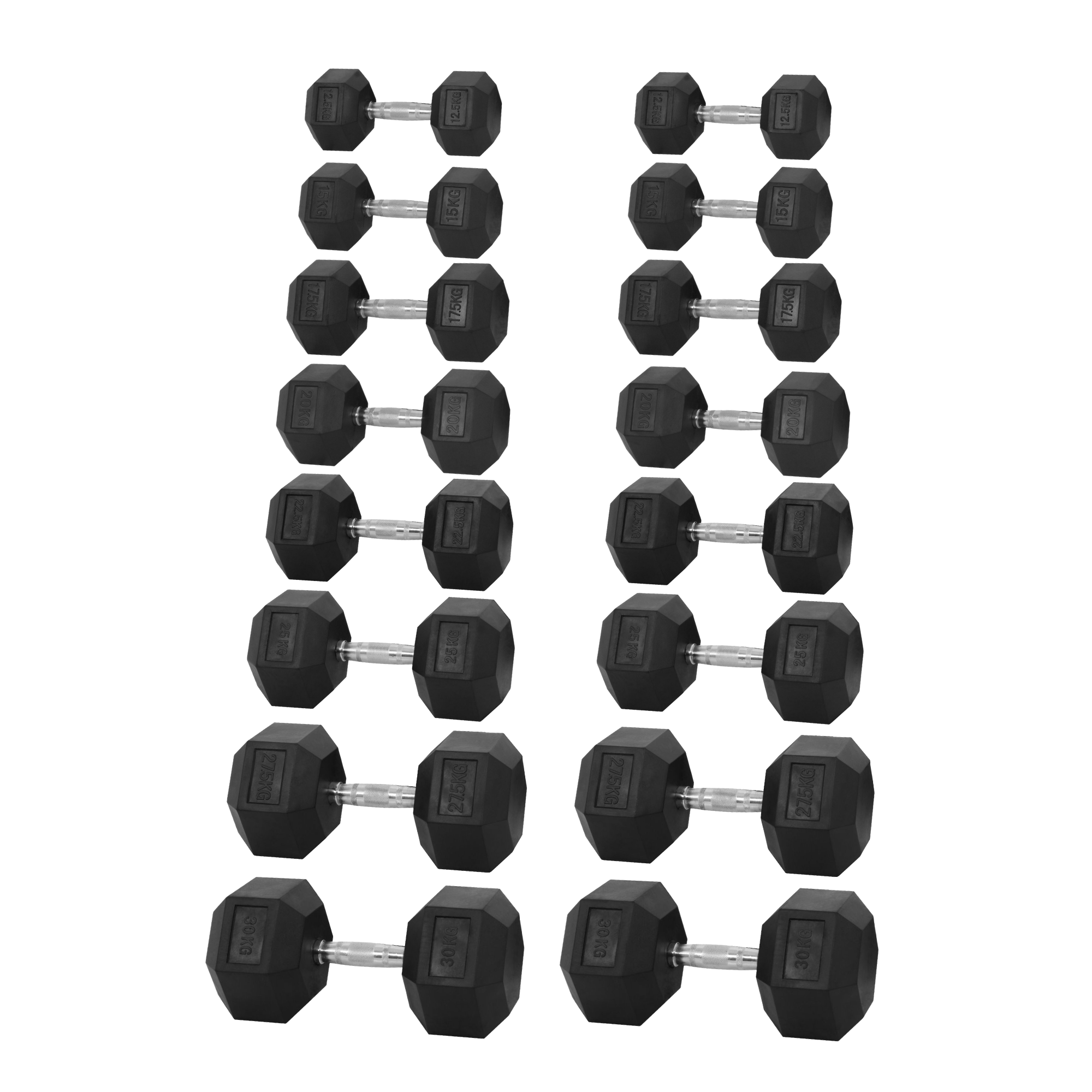 Hantelpaket 8 par 12,5-30kg