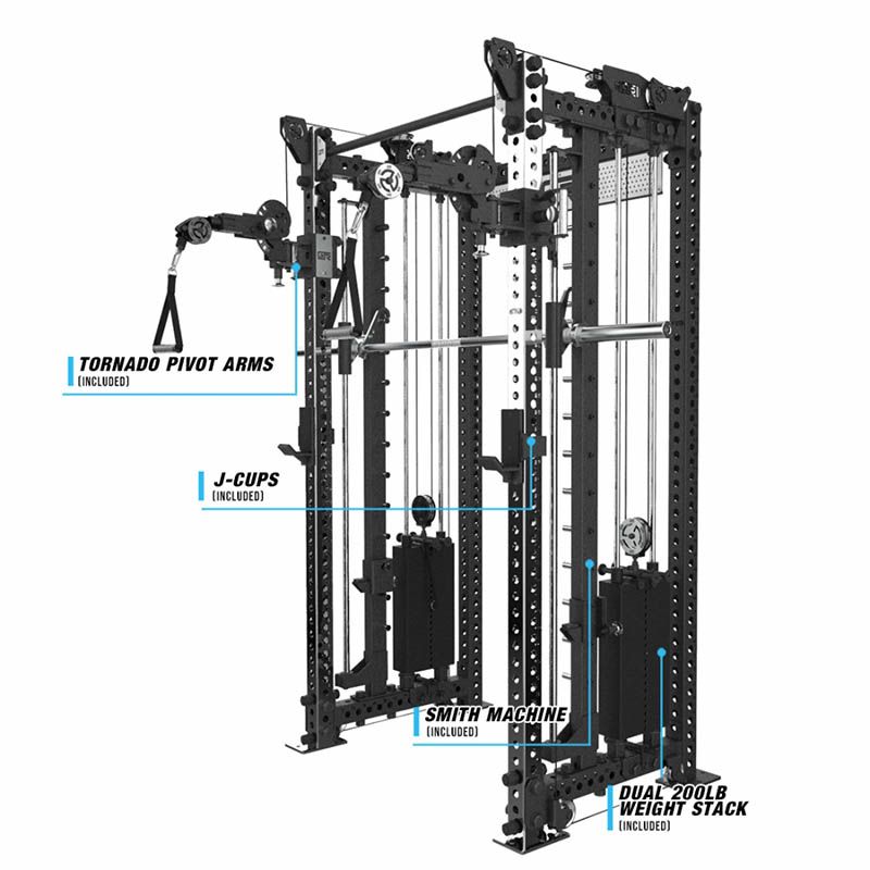 Get RX'd RX3 Tornado Compact 94" Smith Machine Rack - Image 2
